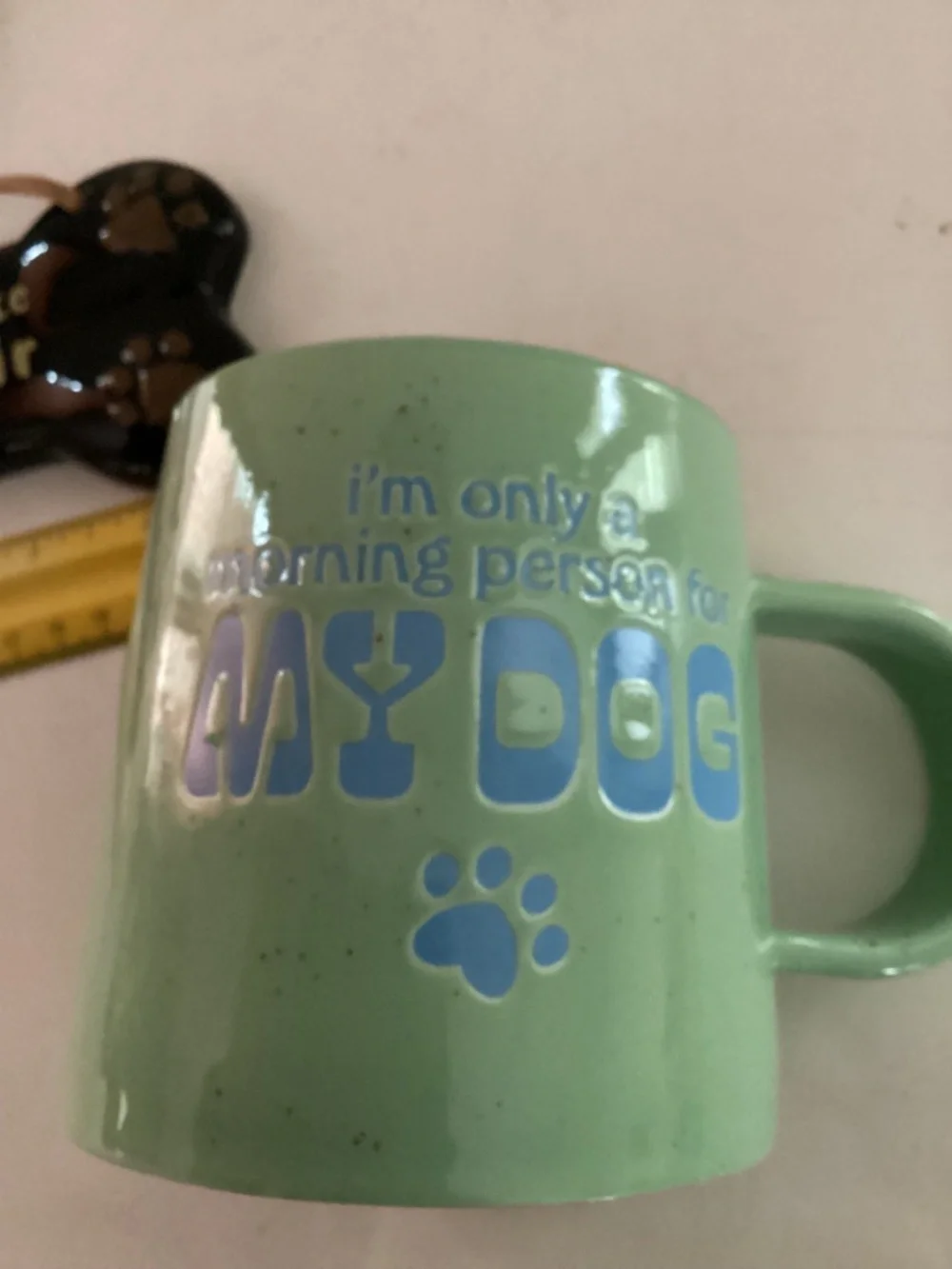 Funny Dog Theme Mug and Ceramic Bone-shaped Plaque